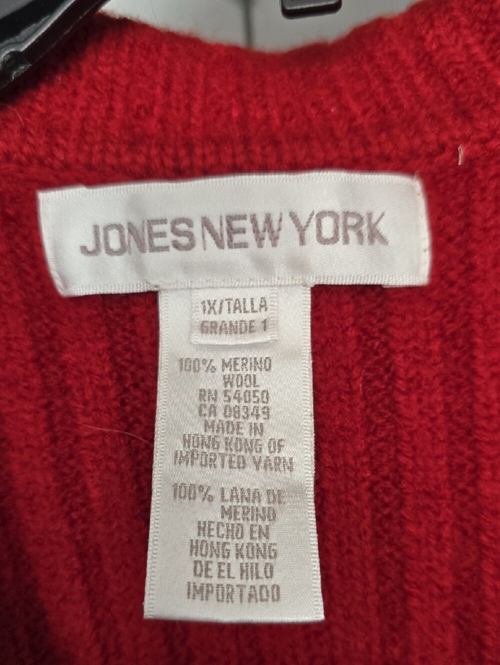 Jones New York Rust Ribbed Button-Front Cardigan - Picture 7 of 11